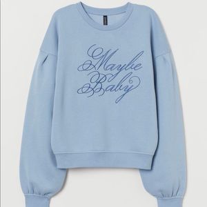 H&M “Maybe Baby” Puff Sleeve Sweatshirt